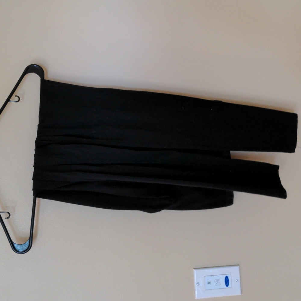 Black leggings belly band motherhood maternity size medium